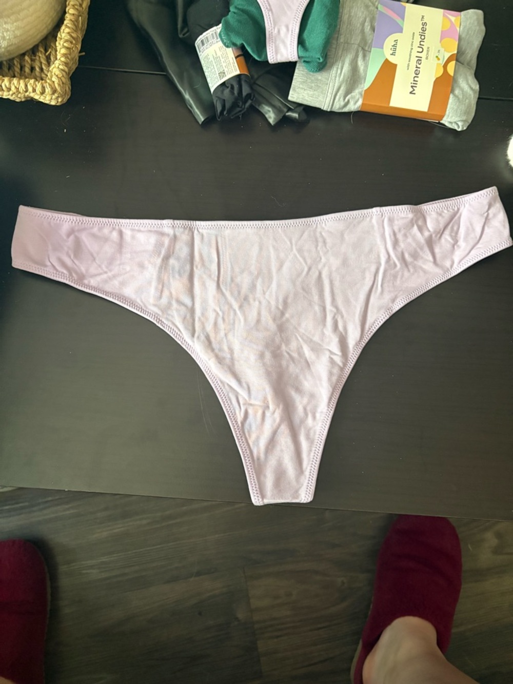 Huha Mineral Undies™ Low Profile Thong in Lilac - Picture 3 of 4